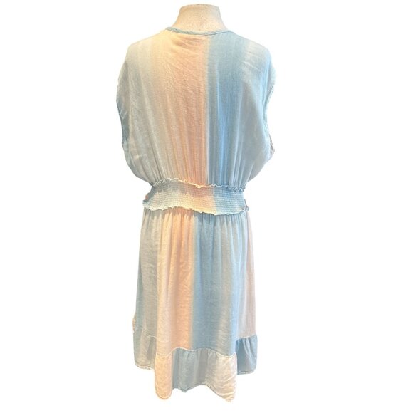 Rails Ashlyn Sunset Gradient Dress XL Linen/Rayon Blend Multicolor Boho Style - Picture 3 of 8